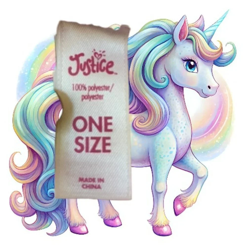 Justice Silver Sparkle Unicorn Design Blanket Wrap